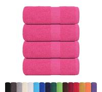 vidaXL Serviettes de Visage 4 pcs Rose 30x30 cm 360 g/m² 100% Coton, Serviette, torchon, torchon à Vaisselle, Serviette de Bain, Serviette de Toilette