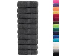 vidaXL Serviettes de Toilette Premium SOLUND 10 pièces Anthracite 30 x 30 cm 600 g/m²