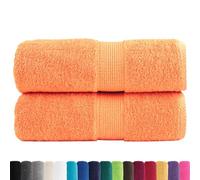 vidaXL Serviettes de Toilette Premium SOLUND 2 pièces Orange 30 x 30 cm 600 g/m²