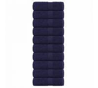 Vidaxl Serviettes D'invité 10 Pcs Bleu Marine 30x50 Cm 100% Coton