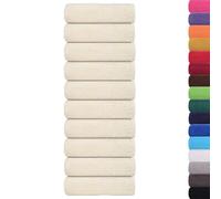vidaXL Serviettes d'invité 10 pcs crème 30x50 cm 360 g/m² 100% Coton, Serviette, Serviette de Visage, Ensemble de Serviettes de Bain