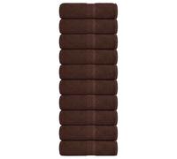 Vidaxl Serviettes D'invité 10 Pcs Marron 30x50 Cm 360 G/M² 100% Coton