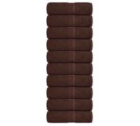 Vidaxl Serviettes D'invité 10 Pcs Marron 30x50 Cm 360 G/M² 100% Coton