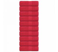 Vidaxl Serviettes D'invité 10 Pcs Rouge 30x50 Cm 360 G/M² 100% Coton