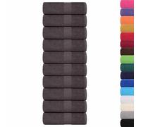 vidaXL Serviettes d'invité 10pcs Anthracite 30x50cm 360g/m² 100% Coton, Serviette, Serviette de Visage, Ensemble de Serviettes de Bain
