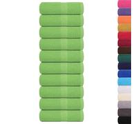 vidaXL Serviettes d'invité 10 pcs 30x50 cm 360 g/m² 100% coton Vert Pomme