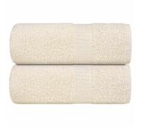vidaXL Serviettes d'invité 2 pcs crème 30x50 cm 360 g/m² 100% coton, serviette, serviette de visage, ensemble de serviettes 136995