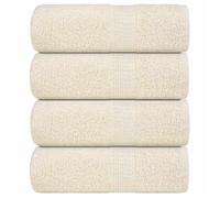 vidaXL Serviettes d'invité 4 pcs crème 30x50 cm 360 g/m² 100% Coton, Serviette, Serviette de Visage, Ensemble de Serviettes de Bain, Serviette de Bain