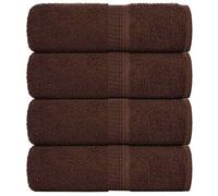 Vidaxl Serviettes D'invité 4 Pcs Marron 30x50 Cm 360 G/M² 100% Coton