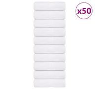 Vidaxl Serviettes D'invité 50 Pcs Blanc 30x50 Cm 360 G/M² 100% Coton