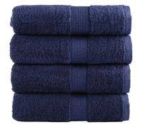 Vidaxl Serviettes D'invité De Qualité Sup. Solund 4 Pcs Bleu Marine