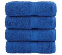 Serviettes d'invité de Qualité Supérieure 4 pcs, Draps de Bain, Essuie-mains, Serviette de Visage Salle de Bain, Bleu 137183