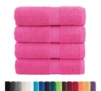 vidaXL Serviettes d'invité de Qualité Supérieure 4 pcs, Draps de Bain, Essuie-Mains, Serviette de Visage Salle de Bain, Rose 600g/m²