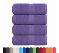 vidaXL Serviettes d'invités Lot de 4 30x50 cm 360 g/m² 100% coton Violet