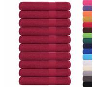 vidaXL Serviettes FROGN 10 pièces 100x200 cm 360 g/m² 100% coton Bordeaux