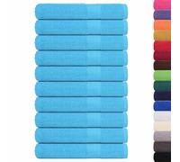 vidaXL Lot de 10 serviettes 100x200 cm 360 g/m² 100% coton Turquoise