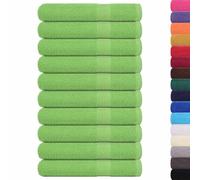 vidaXL Serviettes de plage 10 pcs Vert pomme 100x200 cm 360 g/m² 100% coton