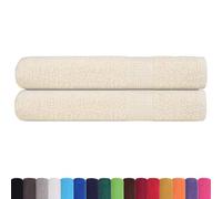 vidaXL Serviettes 2 pcs crème 100x200 cm 360 g/m² 100% coton 137010
