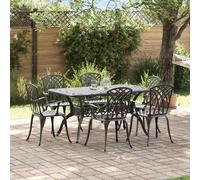 vidaXL Set de 4 Noir Aluminium coulé Grande Incrustations décoratives