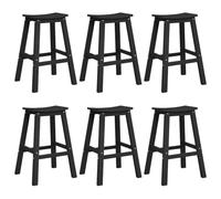 vidaXL Set de 9 tabourets de Bar en HDPE Noir, Super résistants aux intempéries, Parfaits pour du mobilier de Jardin Comfy pour Vos réunions sur la terrasse