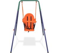 vidaXL Set de balançoire pour petits enfants avec harnais de sécurité Orange