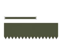vidaXL Lot de 50 bordures de jardin vert olive | Bordure en acier robuste et résistante aux UV au design minimaliste