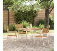 Vidaxl Set De Chaises D'extérieur Teck Naturel Bois De Teck Massif