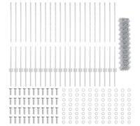 Vidaxl Set De Clôture De Jardin Ensemble De 2 Acier Galvanisé 25 X 1 M