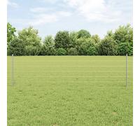 Vidaxl Set De Clôture De Jardin Pack De 2 Acier Galvanisé 25 X 0,6 M