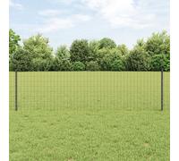 vidaXL Set de clôture de jardin Set de 3 Gris Métal Grand Durable