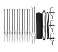 vidaXL Set de clôture en fil soudé avec 13 poteaux d'ancrage gris 0,8X25 m en acier durable et solution à faible entretien pour une clôture de limite extérieure et jardin en PVC moderne