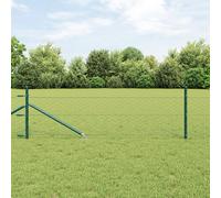 vidaXL Set de Clôture Ensemble de 2 Vert forêt Acier 25 x 0.5 m