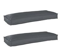 vidaXL Set de Coussins de Palette 2 pcs Anthracite 100 x 40 x 8 cm, Coussin extérieur Moderne, Durable et résistant à l'eau, pour Jardin et terrasse, pour Confort et détente.