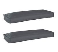 vidaXL Set de Coussins de Palette 2 pcs Anthracite 100 x 40 x 8 cm, Jardin et Terrasse, Coussin Moderne, Matériaux Imperméables, Confort Extérieur, Décor Alfresco