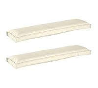 vidaXL Set de Coussins de Palette 2 pcs Crème 150 x 40 x 8 cm, Coussin rectangulaire Moderne en Tissu Oxford, Tendance pour Jardin et terrasse, Parfait pour sièges extérieurs, résistant à l'eau