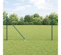 vidaXL Set de Grillage Ensemble de 2 Vert Acier, PVC 25 x 1,2 m