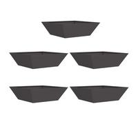 Vidaxl Set De Jardinières En Plastique Noir 50 X 50 X 15 Cm