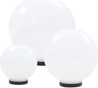 vidaXL Set de lampes de jardin LED 3 pcs. sphériques 20/30/40 cm PMMA