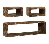 Vidaxl Set De Meuble Tv 3 Pièces Multicolore En Bois Massif Récupéré Multicolore