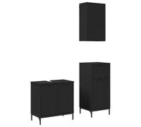 vidaXL Set de Meubles de Rangement pour Salle de Bain, étagères Modernes en Bois, tiroirs contemporains, pour Une Organisation intérieure stylée avec des Portes à charnières.