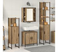 Vidaxl Set De Meubles De Salle De Bain 4 Pièces En Chêne Artisan En Bois D'ingénierie