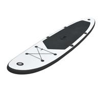 vidaXL Set de planche de stand up paddle gonflable noir et blanc