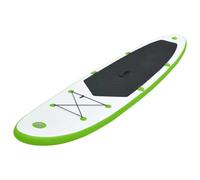 vidaXL Set de planche de stand up paddle gonflable vert et blanc