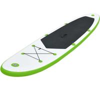 vidaXL Set de planche de stand up paddle gonflable vert et blanc