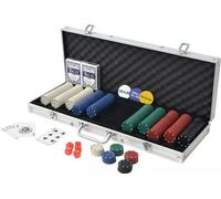 vidaXL Set de poker avec 500 jetons Aluminium