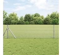 Vidaxl Set De Poteaux De Clôture Set De 2 Acier Galvanisé 25 X 0,5 M