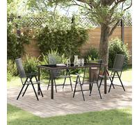 Vidaxl Set De Salle À Manger De Jardin 5 Pièces En Acier Anthracite Gris