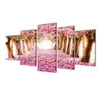 vidaXL Set de toiles murales imprimées Cerisiers en fleurs 100 x 50 cm