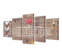 vidaXL Set de toiles murales imprimées Home Sweet Home 200 x 100 cm