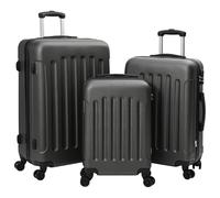 vidaXL Set de valises 3 pcs Rigide Gris foncé 20'' 24'' 28'' ABS